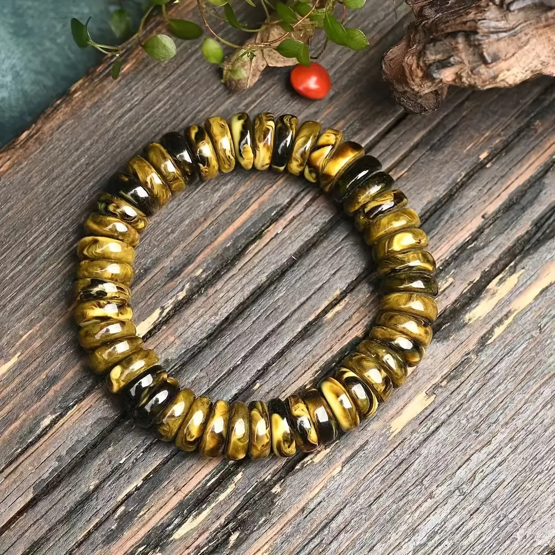 Natural Burmese Amber Bracelet with Abacus Beads, Unisex Gift